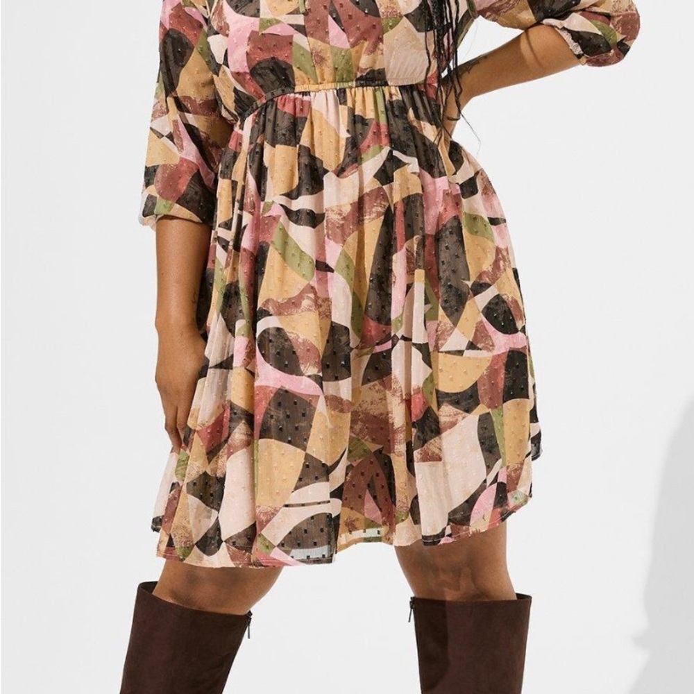 Torrid Multicolor Ruffle Trim Blouse